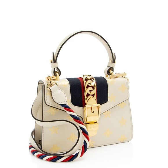 Gucci Calfskin Bee & Star Sylvie Mini Top Handle - Picture 2 of 16